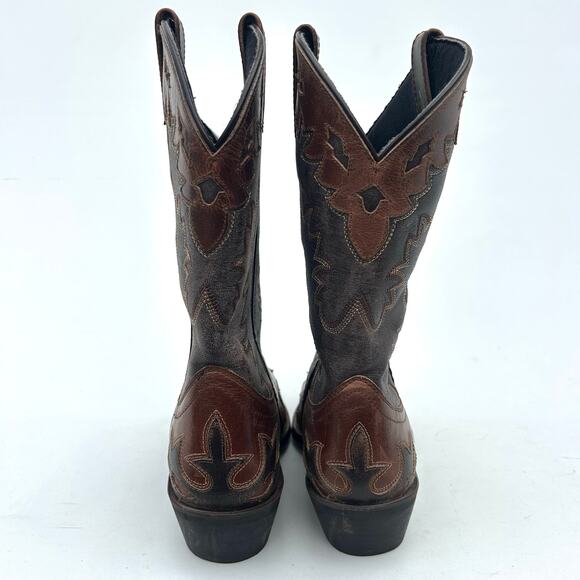 Laredo Men’s Nash Snip Toe Boots 6760 Brown Black Embroidered 10 EW - Picture 8 of 11